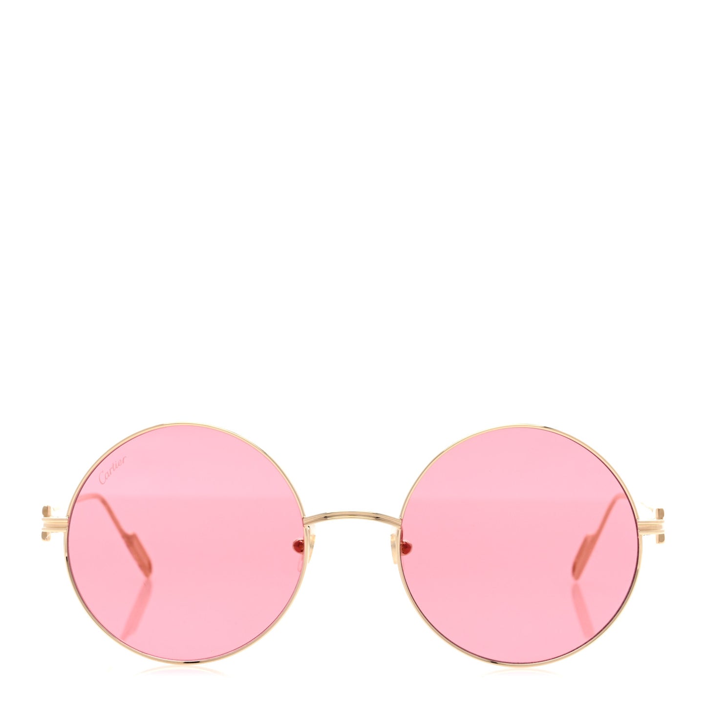 Premiere De Cartier Round Sunglasses Pink Gold