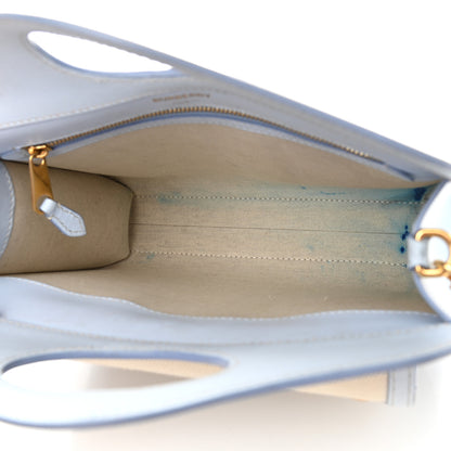 Burberry Canvas Smooth Calfskin Two Tone Mini Pocket Bag Natural Pale Blue 5 of 11