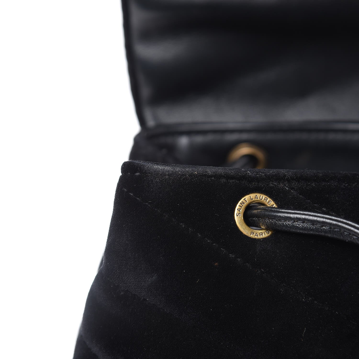 Saint Laurent Velvet Y Quilted Monogram Small Loulou Backpack Black 17 of 17