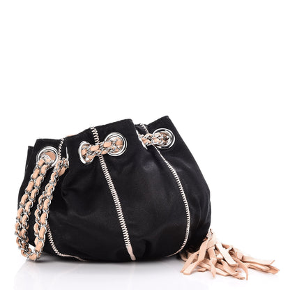 Chanel Lambskin Satin Reversible Mini Sac Cordon Light Pink 7 of 10