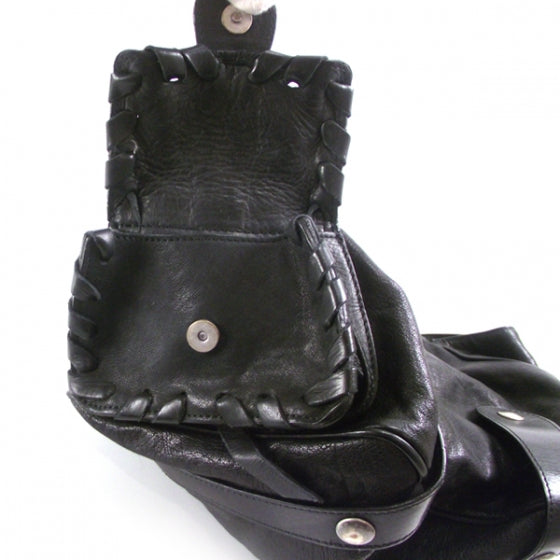 Calfskin Silverado Shoulder Bag Black
