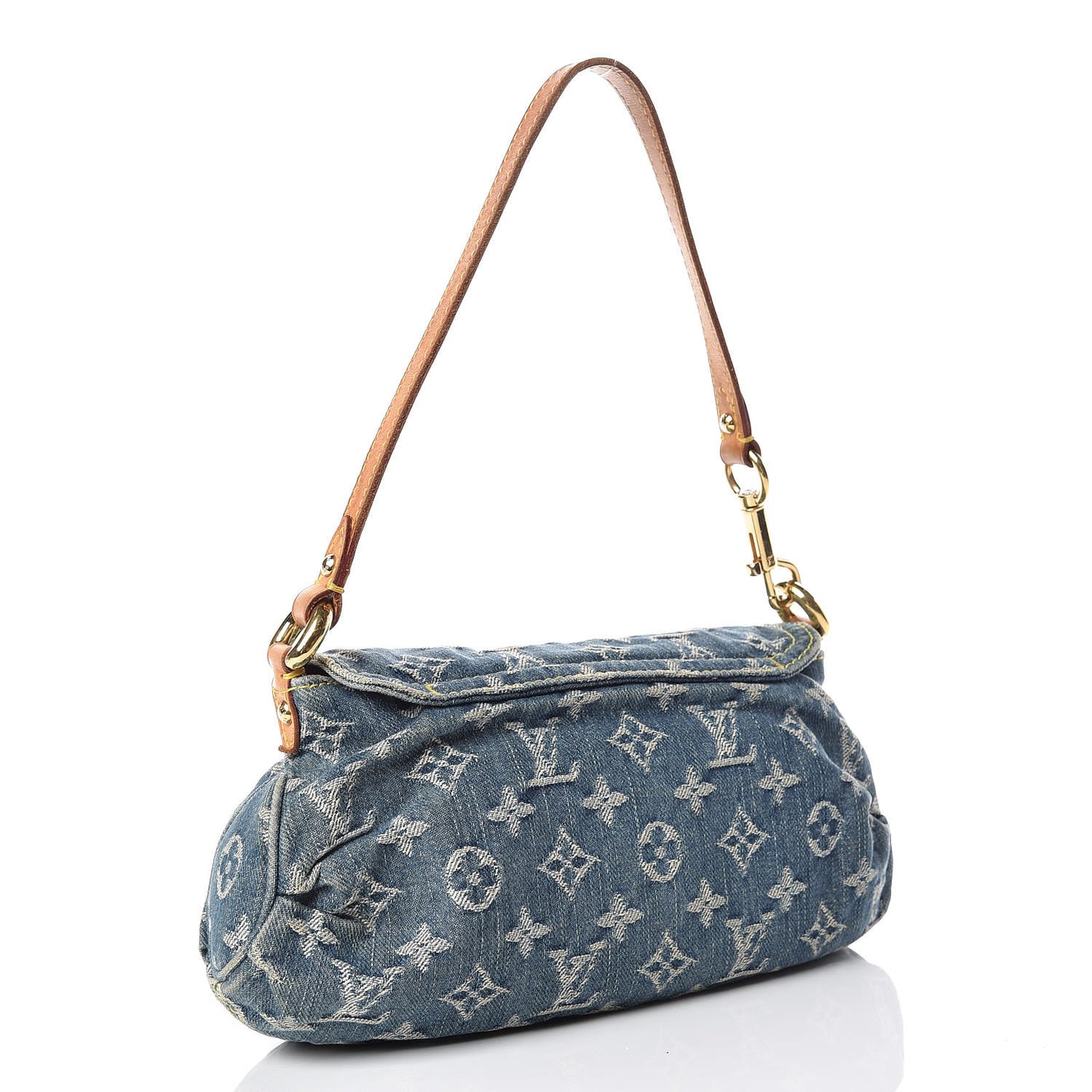 Monogram Denim Mini Pleaty Blue