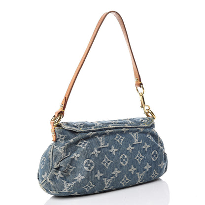 Louis Vuitton Monogram Denim Mini Pleaty Blue 3 of 14