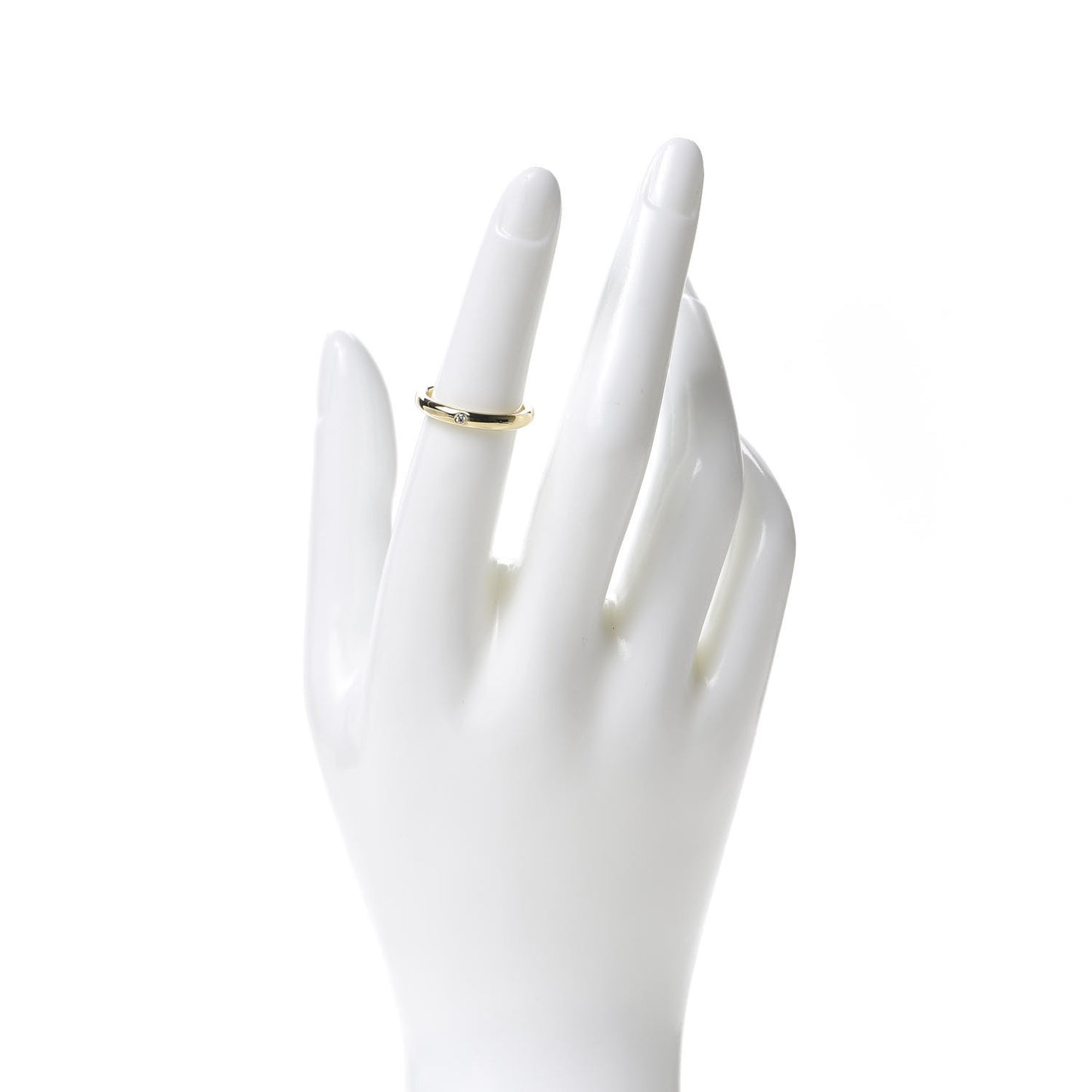 18K Yellow Gold Diamond Elsa Peretti Band Ring 50 5.5