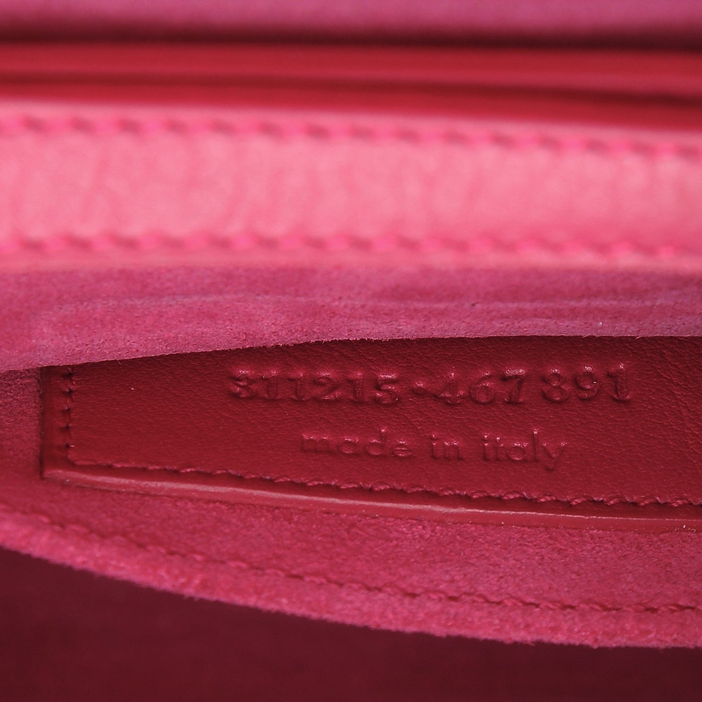 Calfskin Small Classic Y Satchel Fuchsia