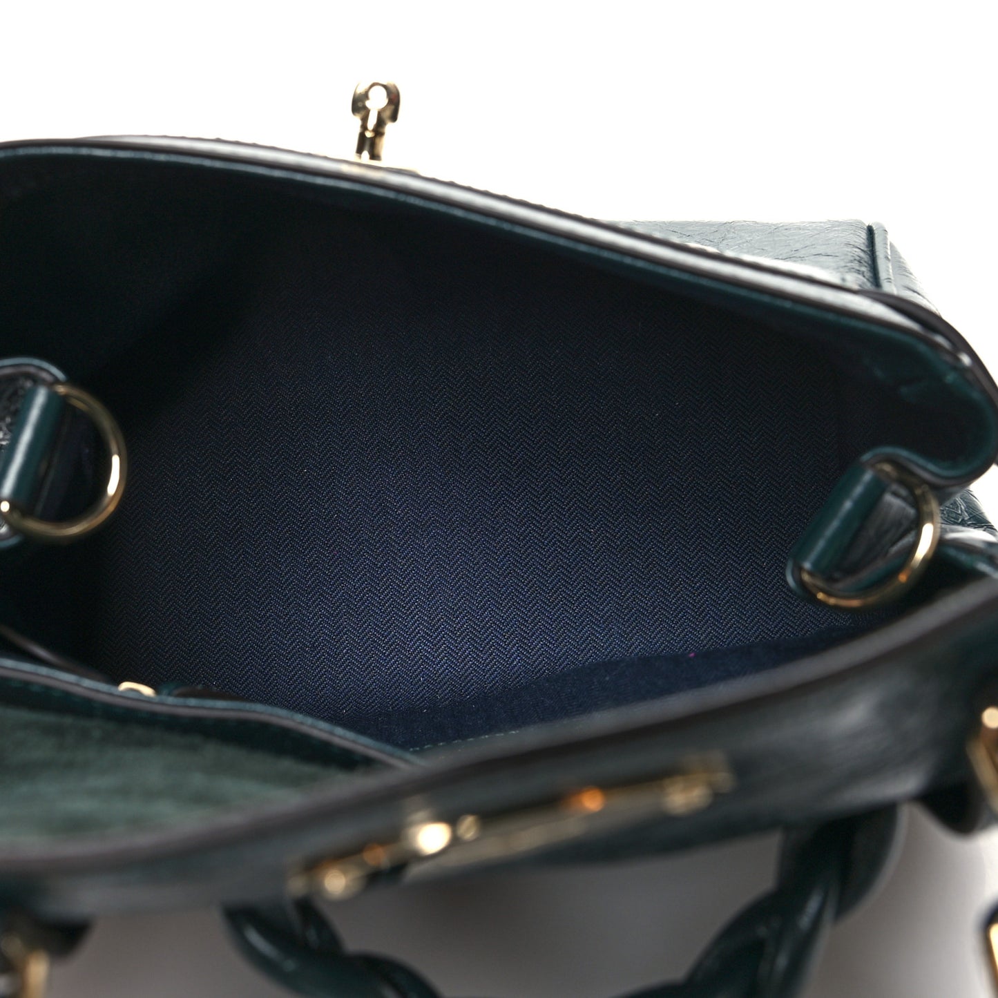 Crinkled Calfskin Mini Alexa Mulberry Green