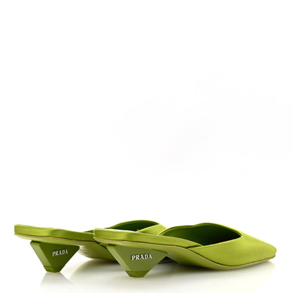Prada Satin Modellerie Mules 35 Felce 5 of 8