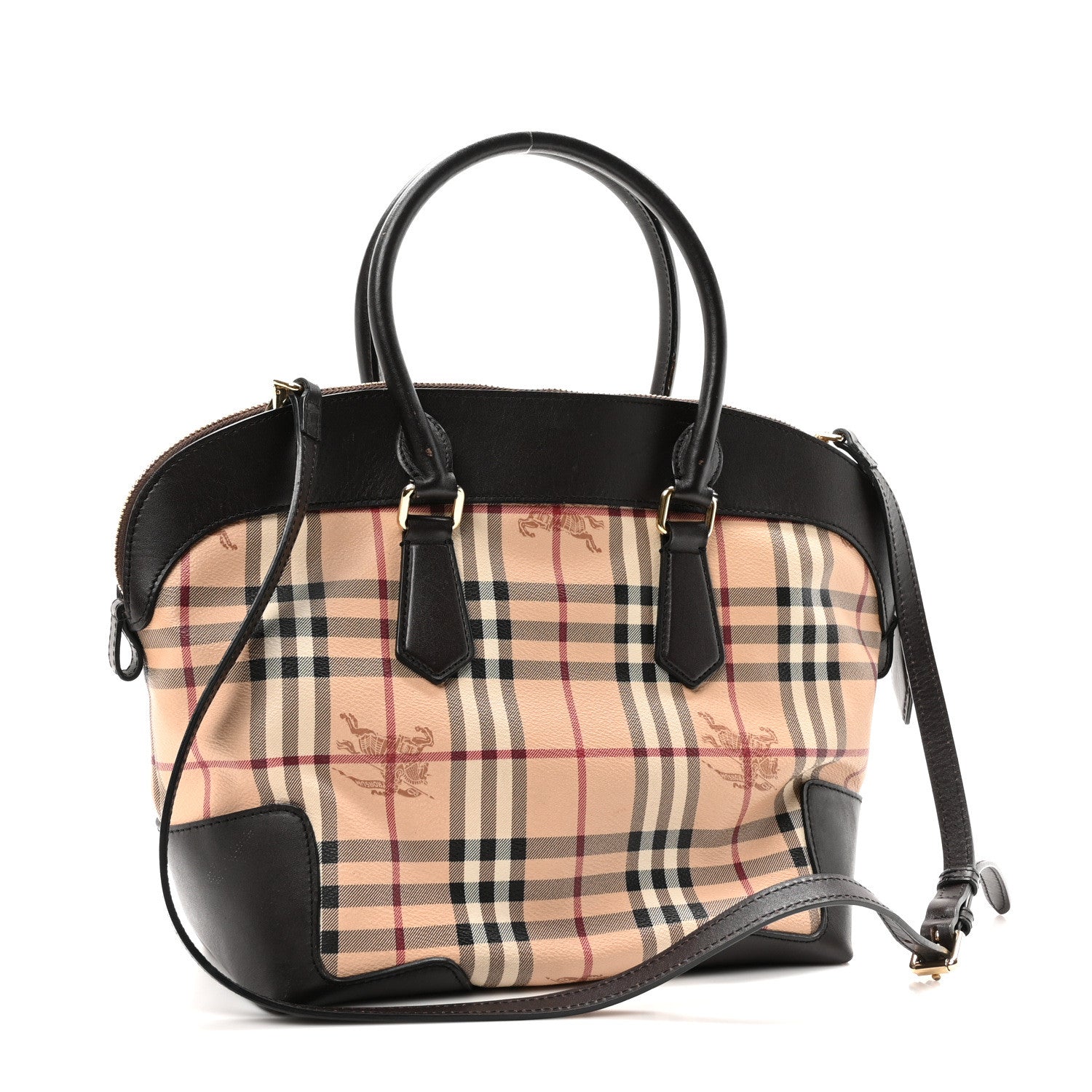 Burberry Haymarket Check Medium Primrose Tote Chocolate 3 of 10