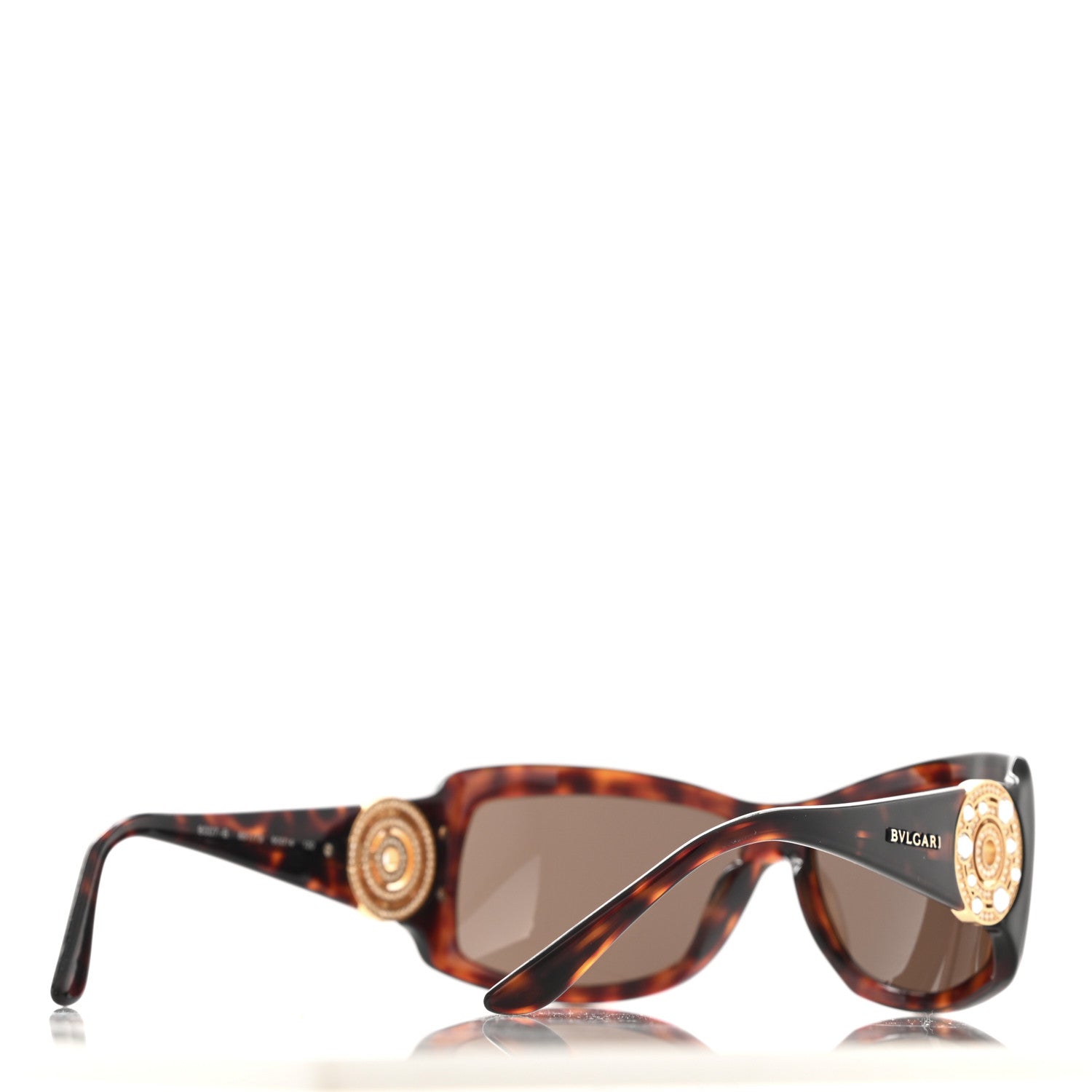 Bulgari Crystal Sunglasses 8007-B Tortoise 6 of 9