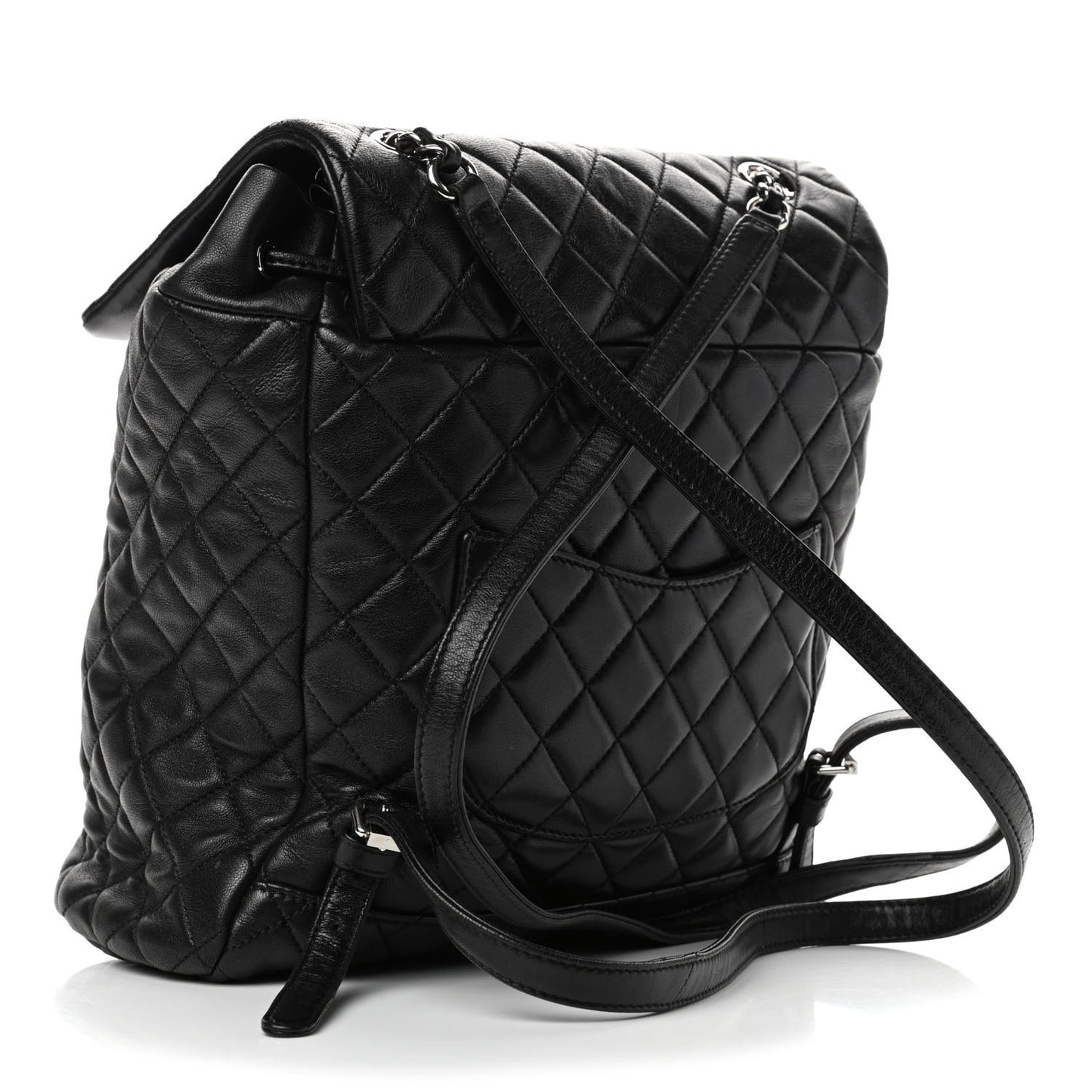 Lambskin Quilted Large Urban Spirit Backpack Black
