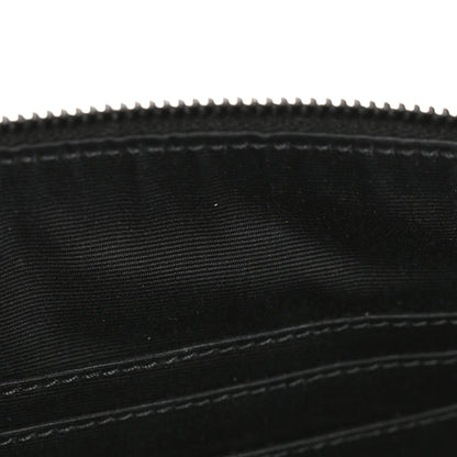 Saint Laurent Calfskin Crocodile Embossed Monogram Belt Bag Black 11 of 14