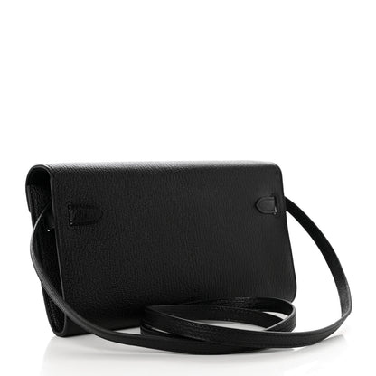 Hermes Chevre Mysore Kelly Wallet To Go Black 3 of 8