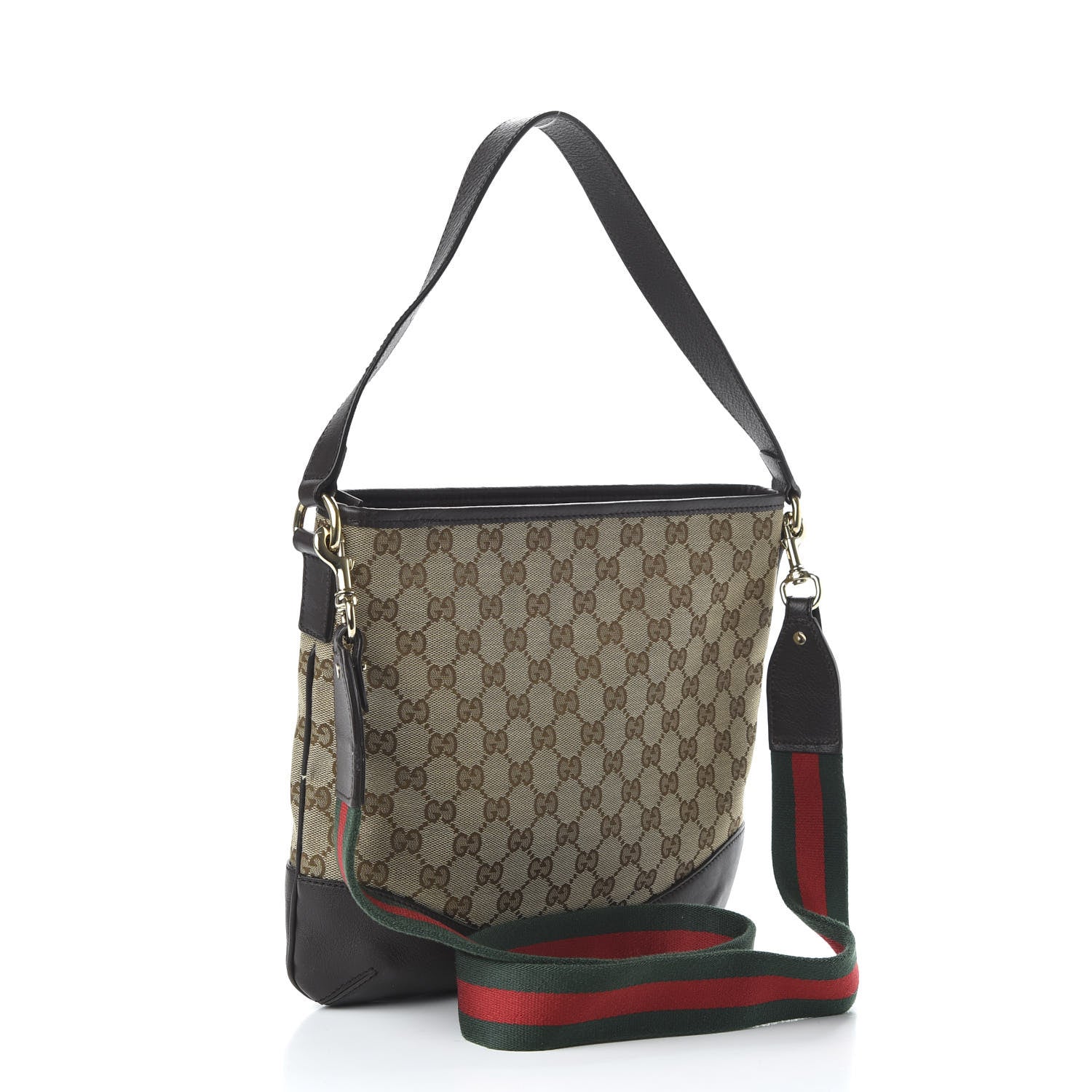 Gucci GG Monogram Web Messenger Bag Dark Brown 4 of 12