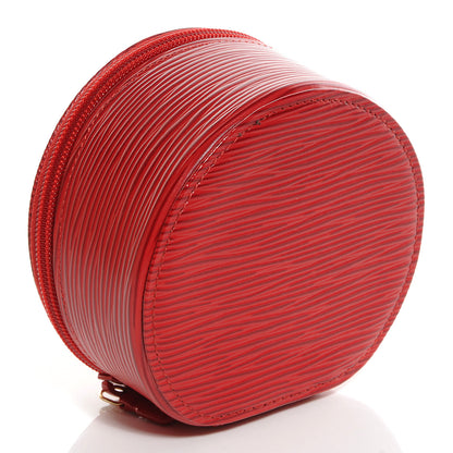 Louis Vuitton Epi Ecrin Bijoux 12cm Jewelry Box Case Red 4 of 7