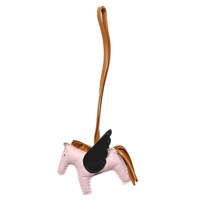 Hermes Milo Lambskin Grigri Rodeo Pegase Horse Bag Charm PM Mauve Pale Sesame Ebene 1 of 5