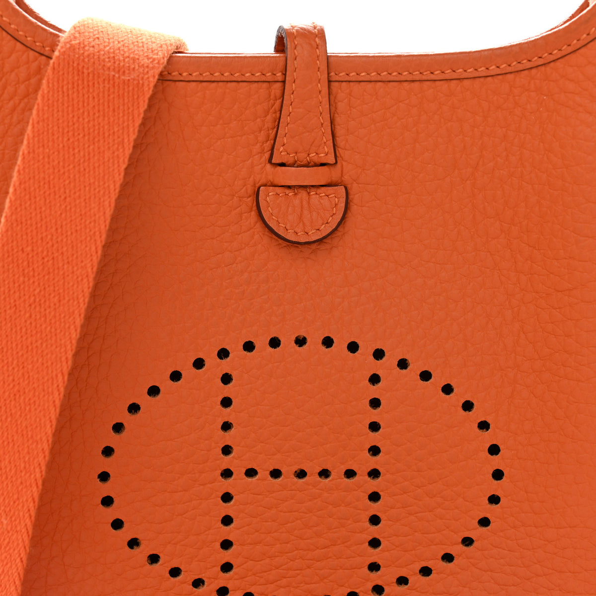 Hermes Taurillon Clemence Evelyne TPM Orange 8 of 10