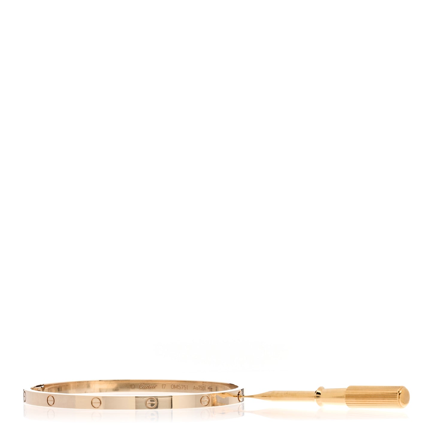 18K Yellow Gold Small LOVE Bracelet 17