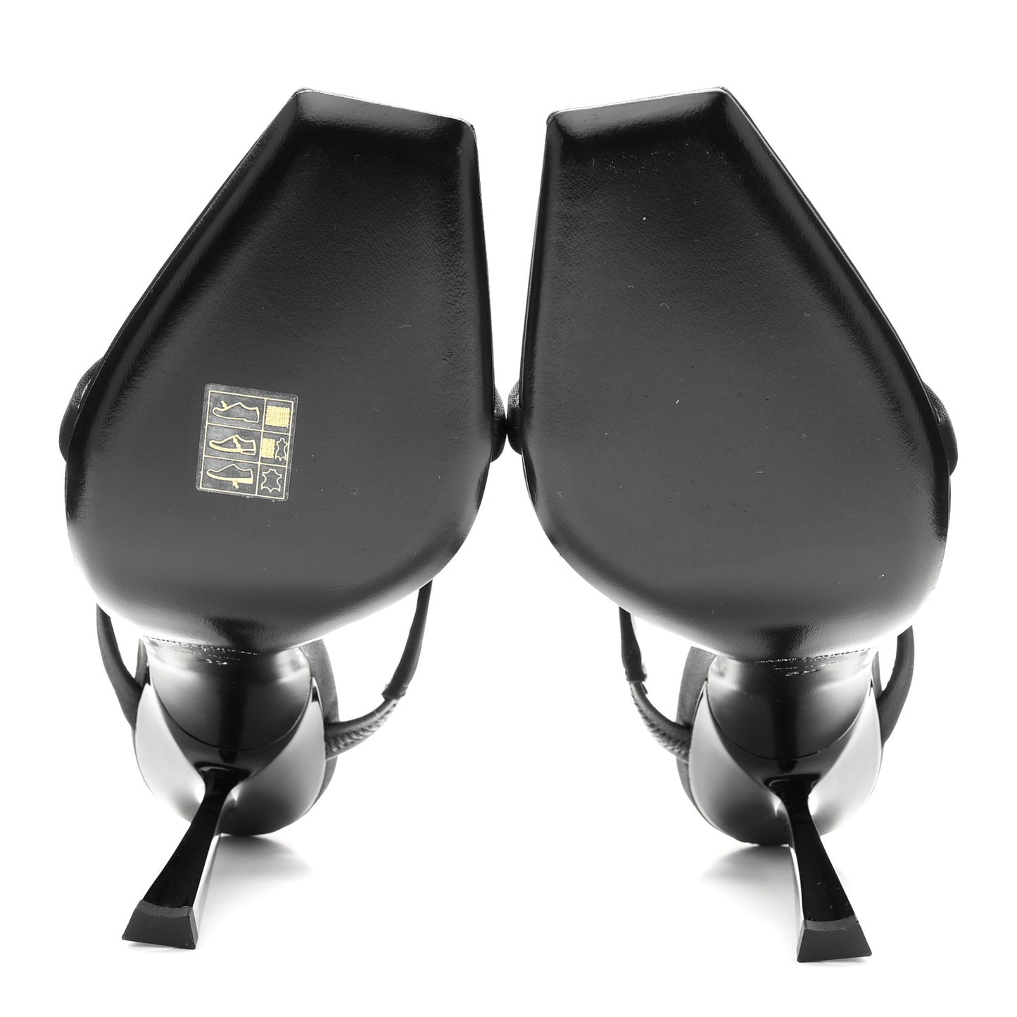 Satin Oud Buckle Sandals 39 Black