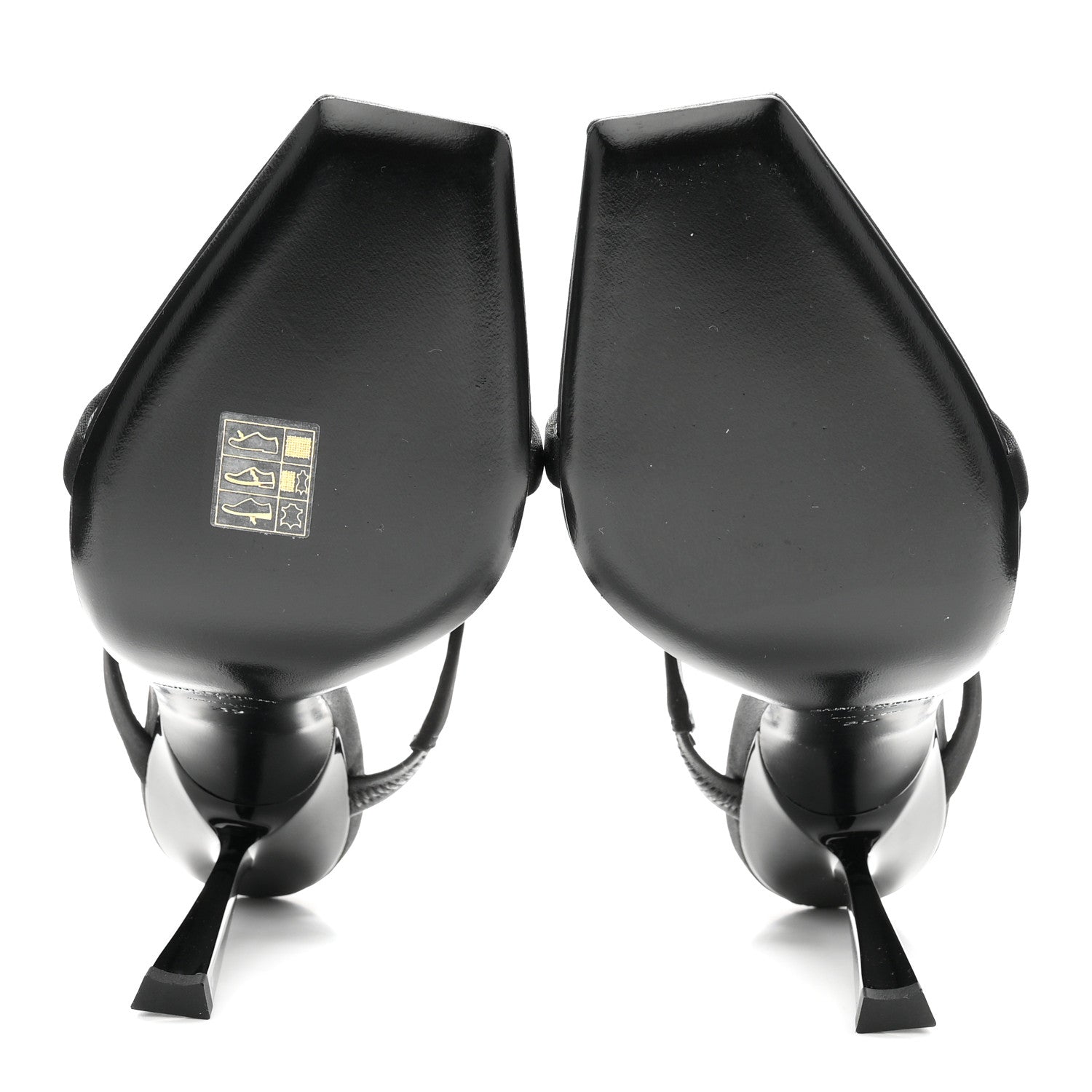 Saint Laurent Satin Oud Buckle Sandals 39 Black 6 of 10