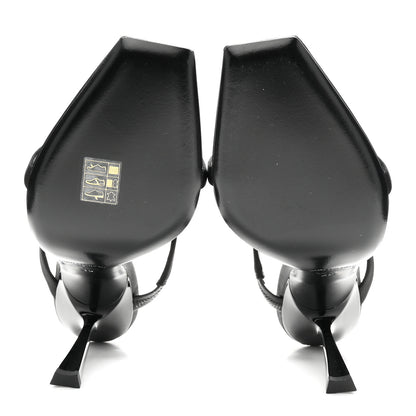 Saint Laurent Satin Oud Buckle Sandals 39 Black 6 of 10