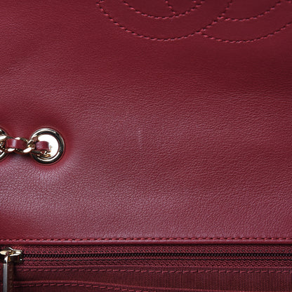 Chanel Calfskin Chevron Quilted Statement Flap Burgundy 11 of 12