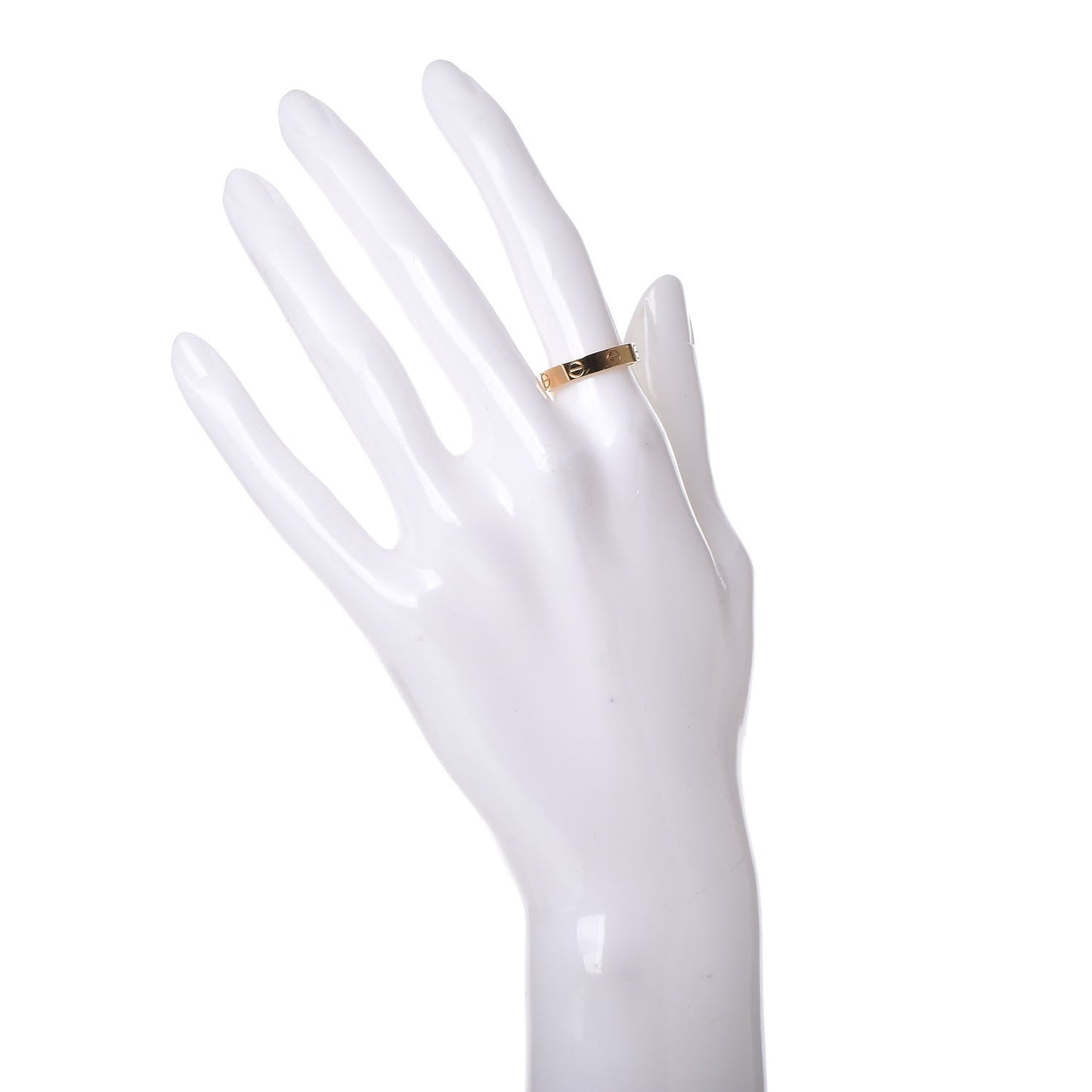 18K Yellow Gold 3.5mm LOVE Wedding Band Ring 53 6.25
