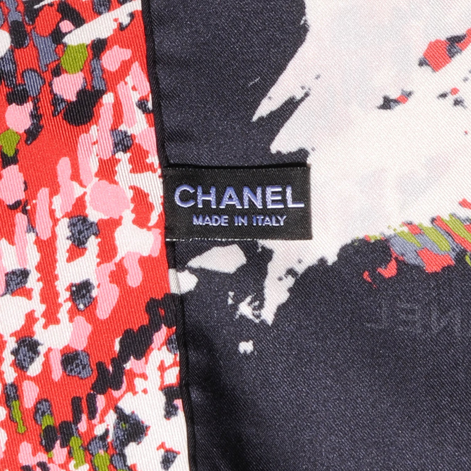 Chanel Silk CC Thistle Square Scarf 4 of 5