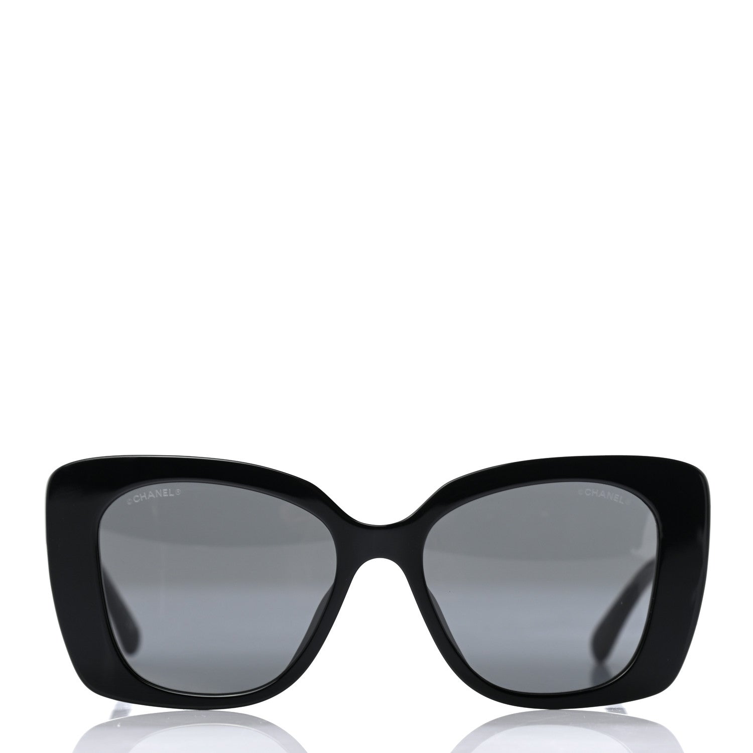 Chanel Acetate Strass Square Sunglasses 5422-B-A Black White 2 of 6