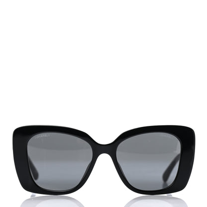 Chanel Acetate Strass Square Sunglasses 5422-B-A Black White 2 of 6