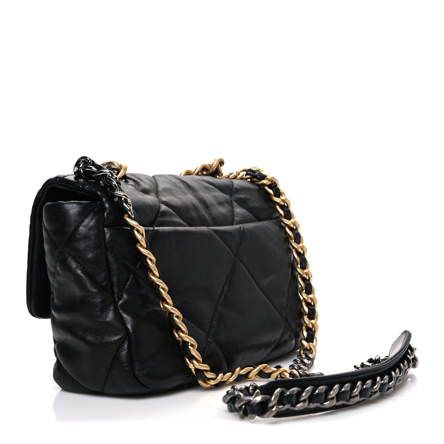 Chanel Lambskin Quilted Medium Chanel 19 Flap Black 1867341