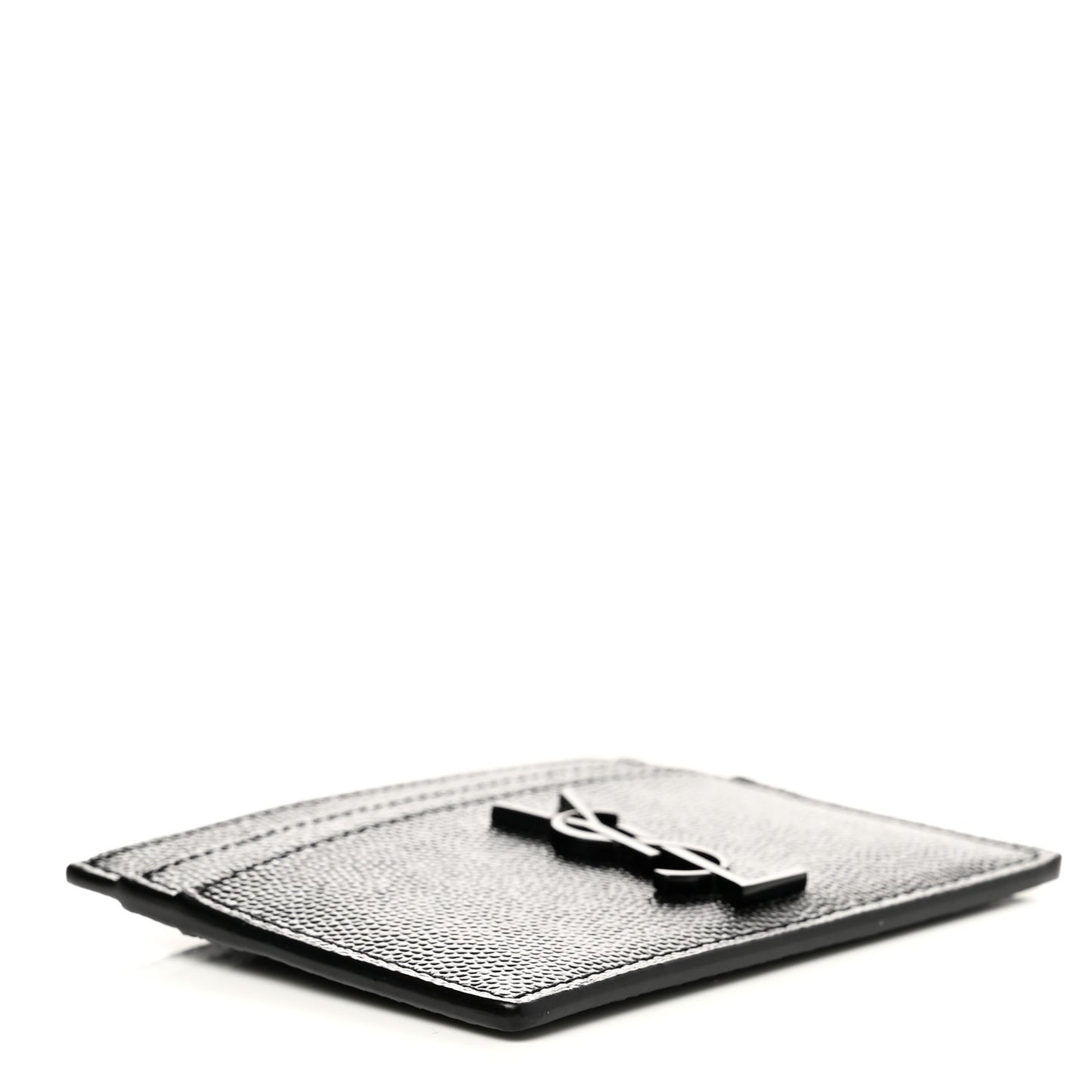 Grain De Poudre Monogram Credit Card Case Black