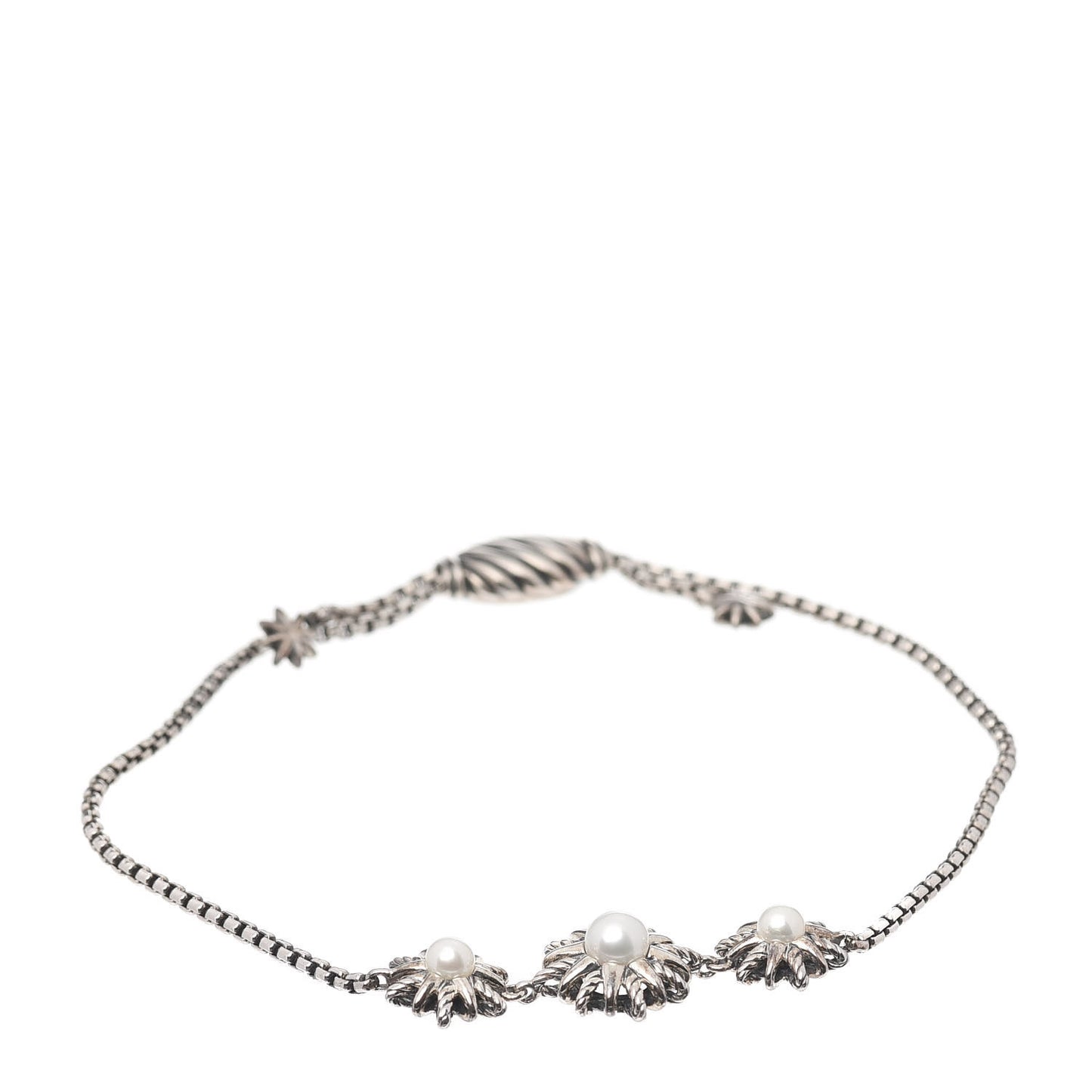 Sterling Silver Pearl Starburst Bracelet