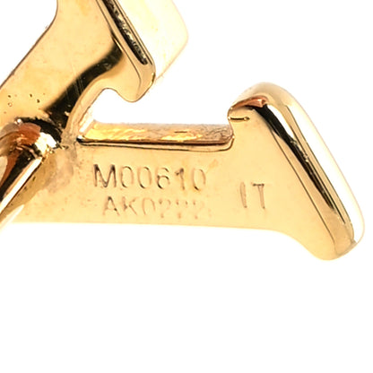 Louis Vuitton Metal LV Iconic Earrings Gold 5 of 5