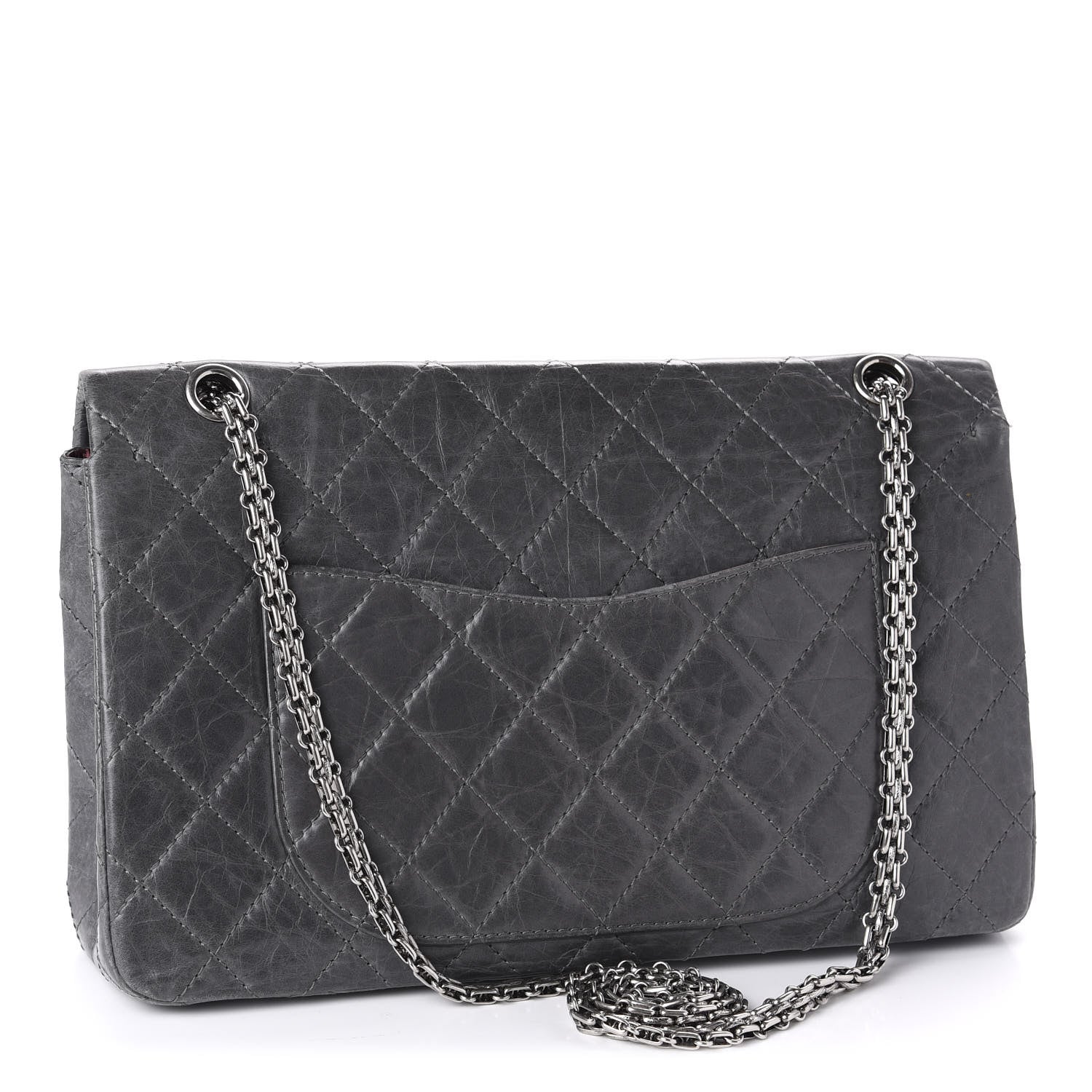 Chanel Aged Calfskin Quilted 50th Anniversary 2.55 Reissue 227 Flap Grey 3 of 14