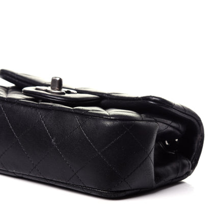 Chanel Lambskin Quilted Extra Mini Rectangular Flap Black 10 of 14