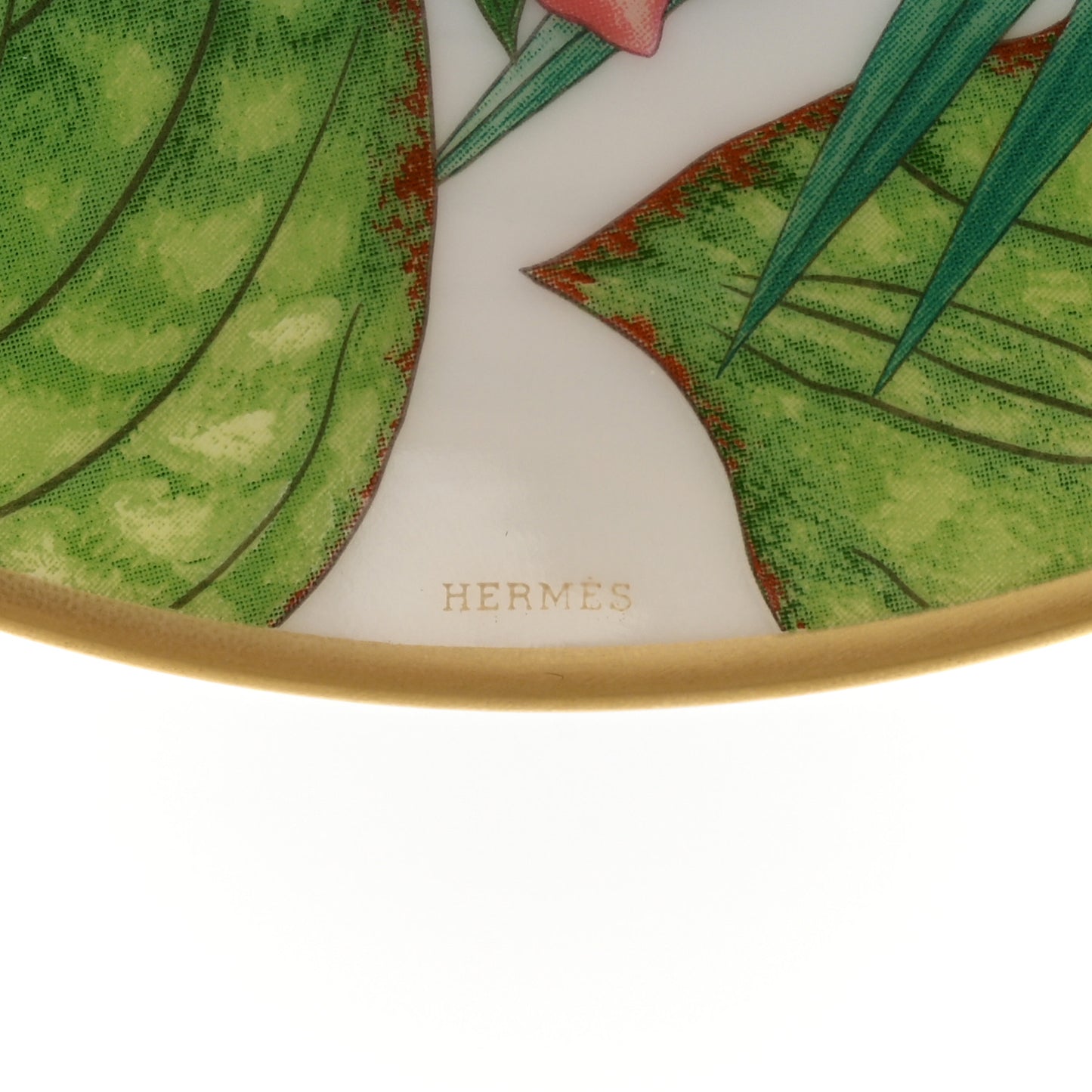 Porcelain Passifolia Tea Cup And Saucer Set Of 2