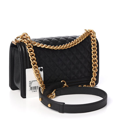 Chanel Caviar Quilted Medium Boy Flap Black 2 of 10