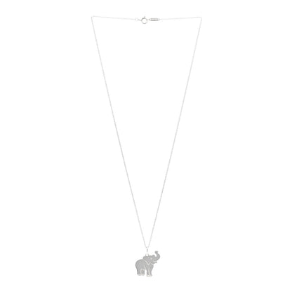 Tiffany Sterling Silver Save the Wild Elephant Pendant Necklace 3 of 4
