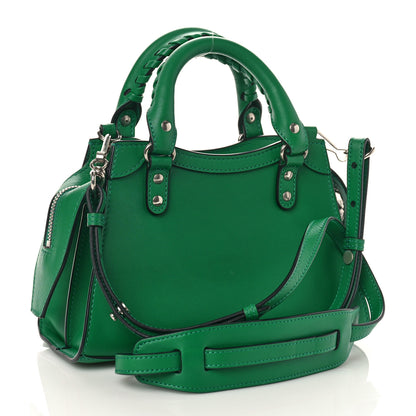 Balenciaga Smooth Calfskin Neo Classic Silver Hardware Mini City Grass Green 3 of 8