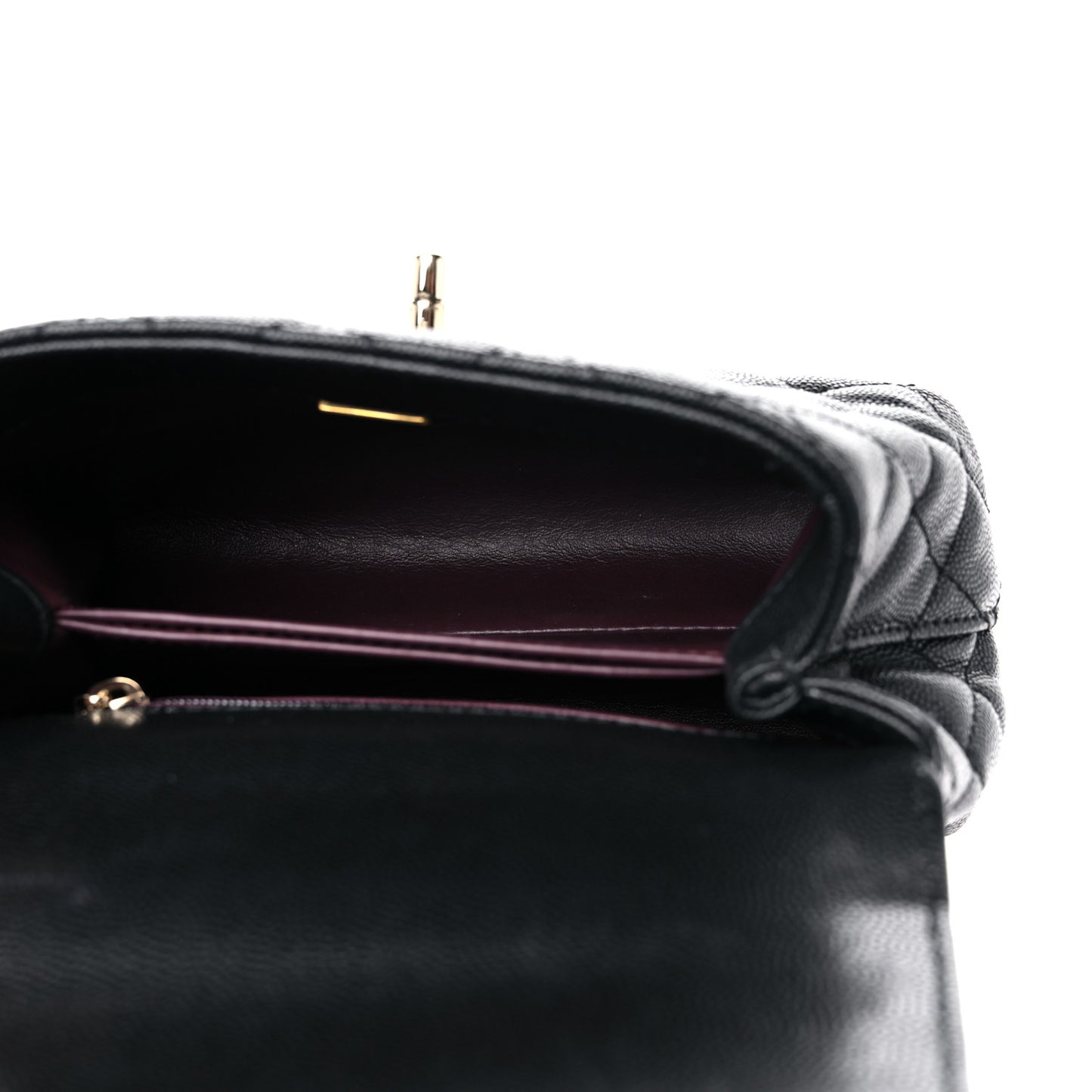 Caviar Quilted Extra Mini Coco Handle Flap Black