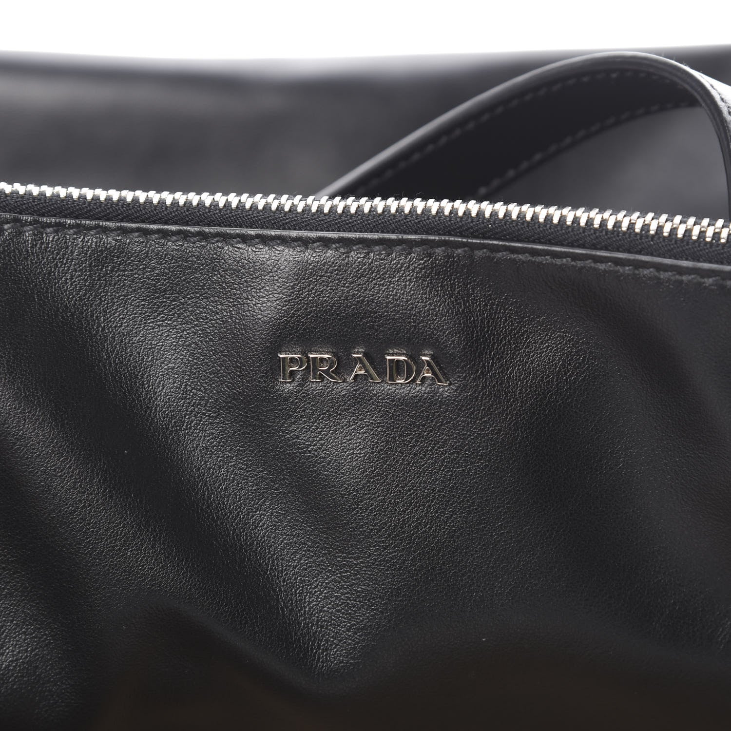 Prada Soft Calfskin Shopping Tote Black 6 of 11
