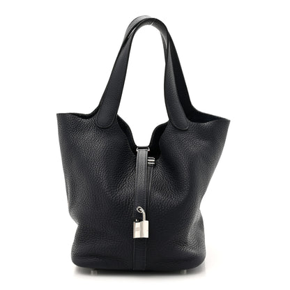 Hermes Taurillon Clemence Picotin Lock 22 MM Bleu Nuit 1 of 12