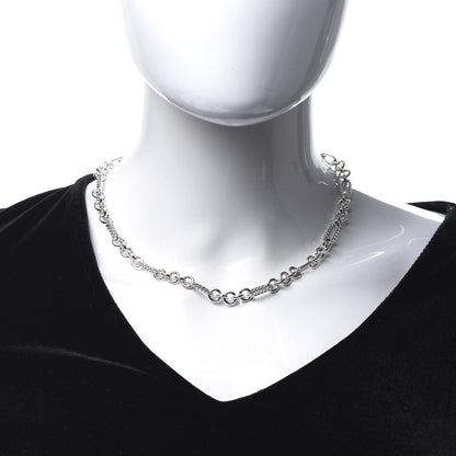 David Yurman Sterling Silver 18K Yellow Gold Figaro Chain Link Necklace 2 of 6