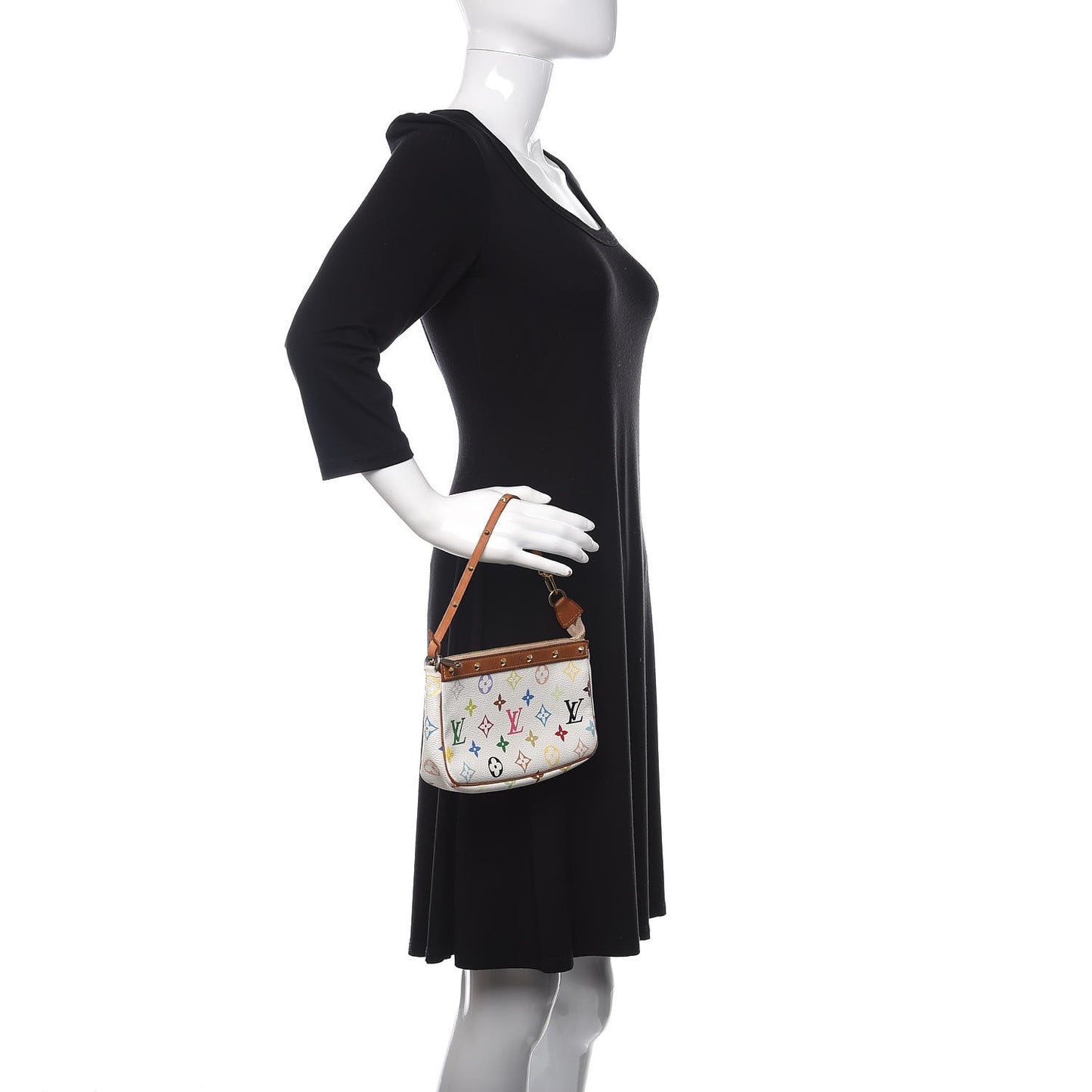 Monogram Multicolor Pochette Accessories White