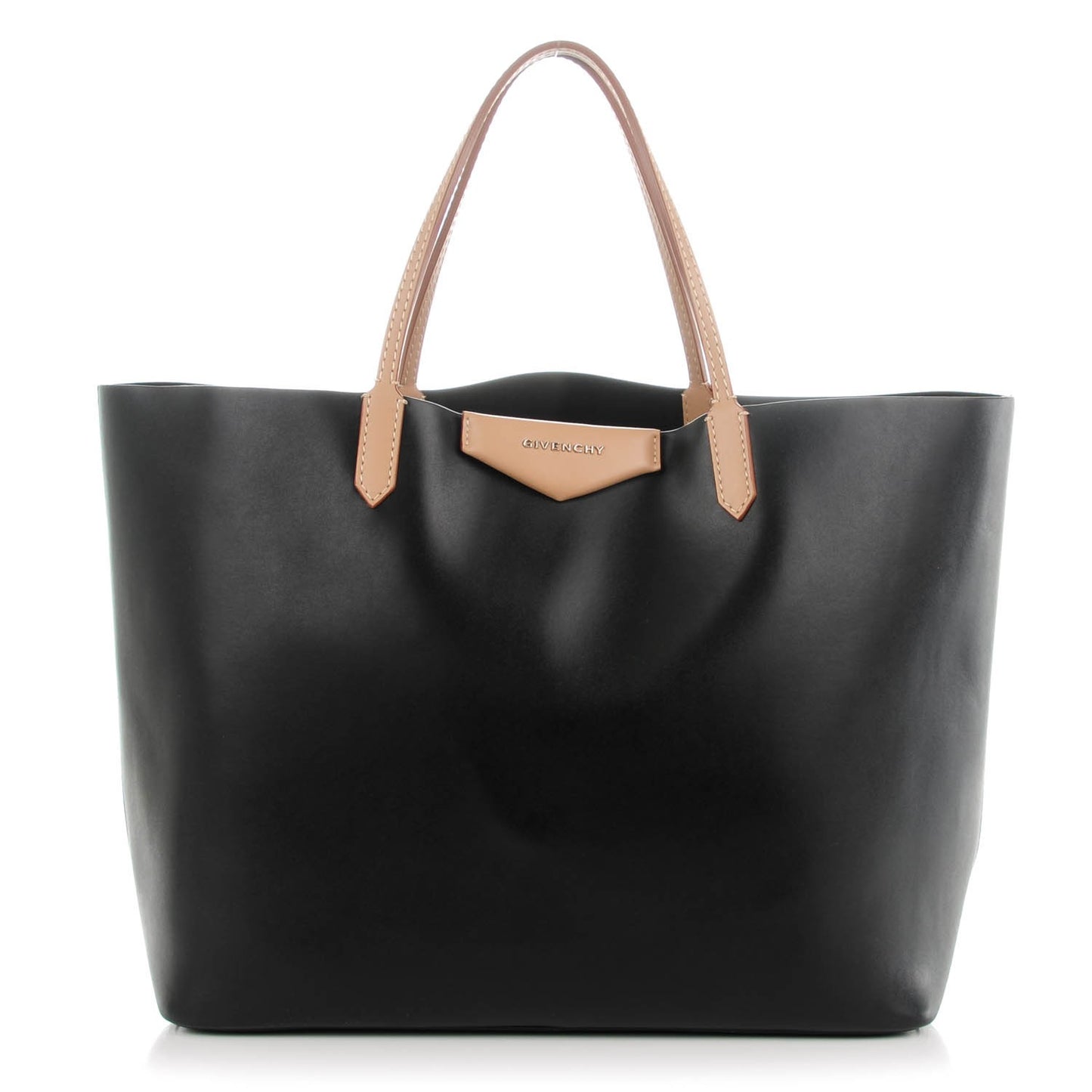 Calfskin Large Antigona Tote Black Beige