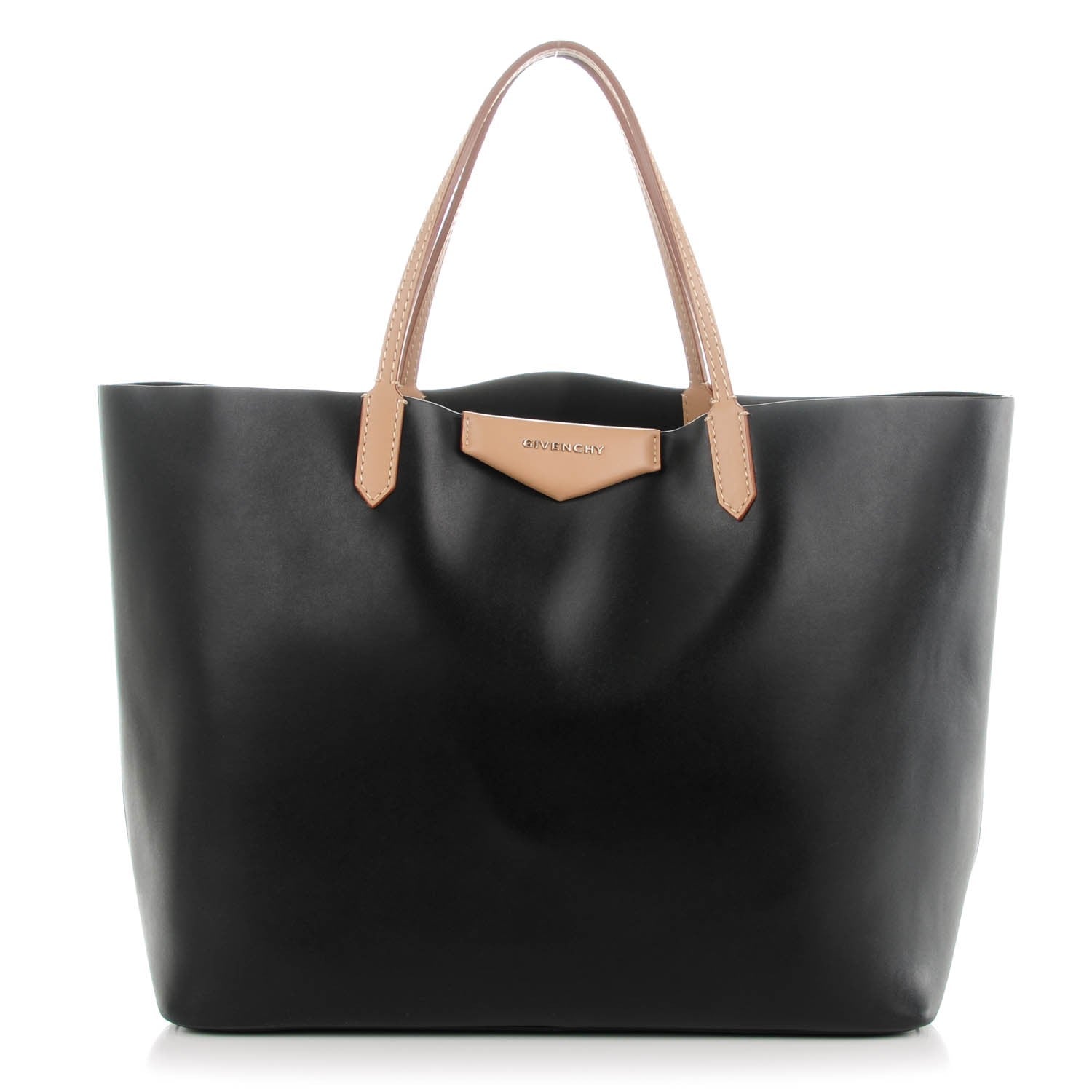 Givenchy Calfskin Large Antigona Tote Black Beige 1 of 8