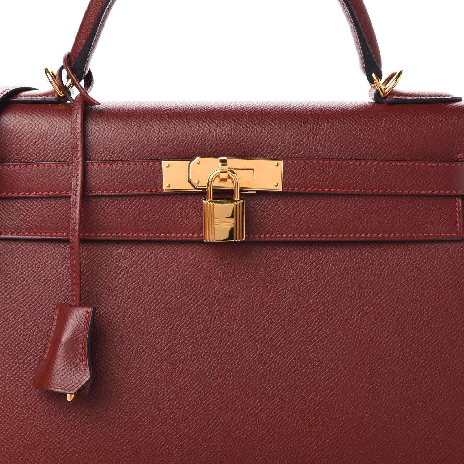 Hermes Epsom Kelly Sellier 32 Rouge H 10 of 11