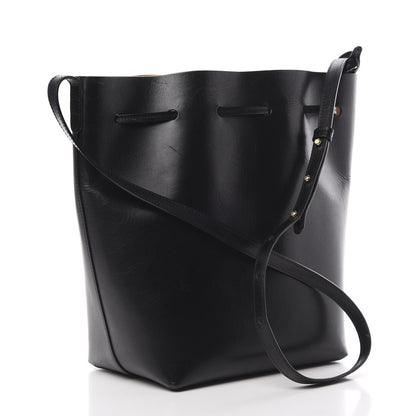 Mansur Gavriel Vegetable Tanned Calfskin Bucket Bag Black Ballerina 4 of 19