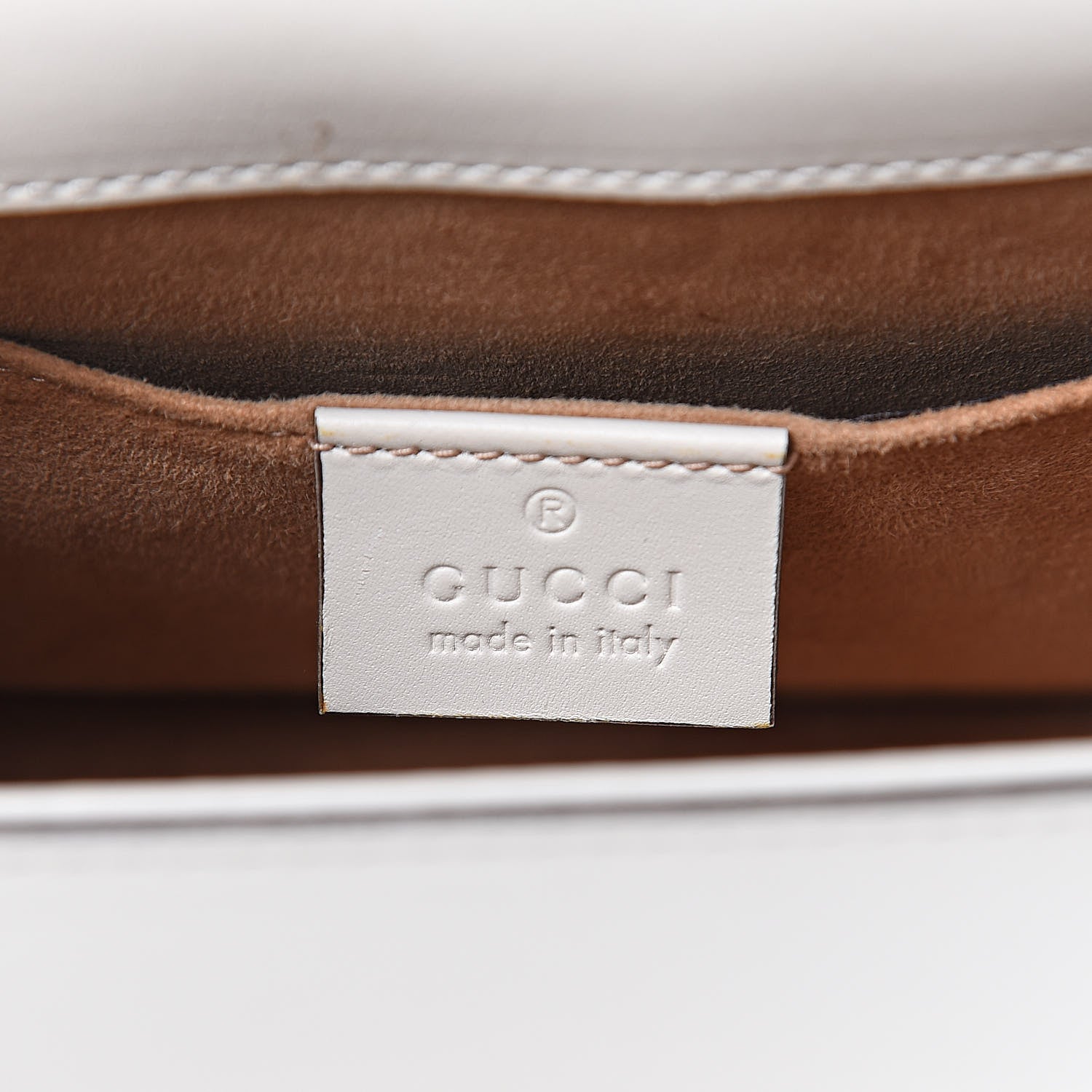 Gucci Calfskin Mini Sylvie Chain Shoulder Bag White 6 of 15