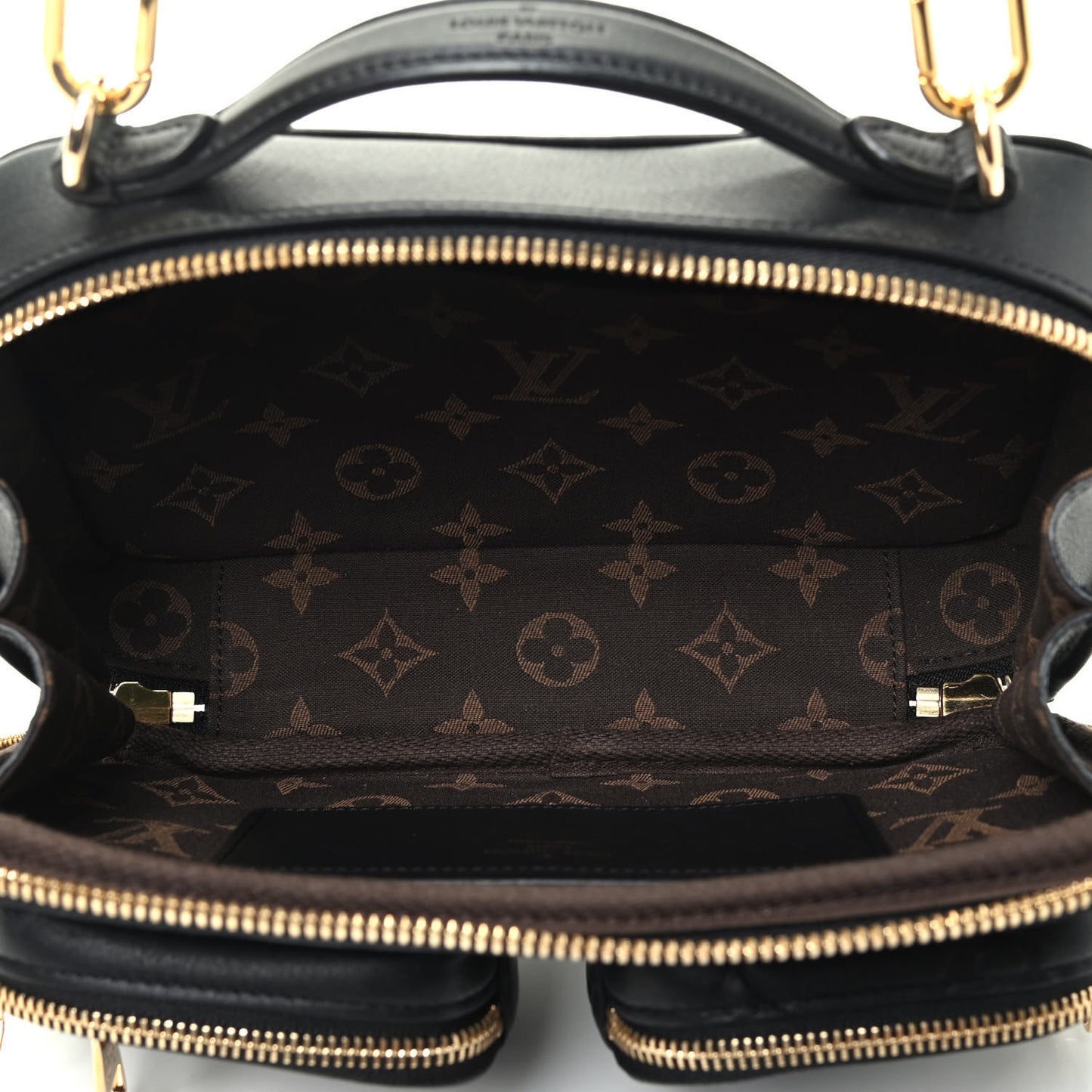 Calfskin Monogram Embossed Utility Crossbody Black